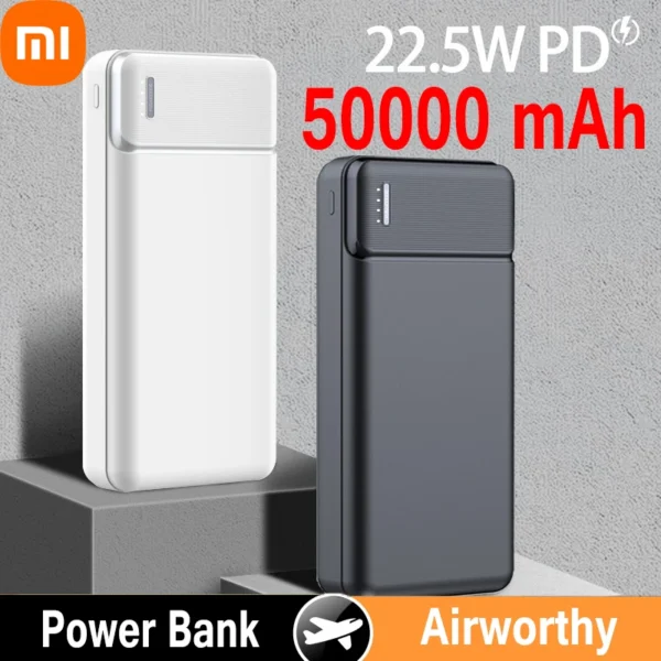 Xiaomi 50000mAh Power Bank Portable Charger External Battery PoverBank High Capacity Fast Charging Powerbank For iPhone Samsung