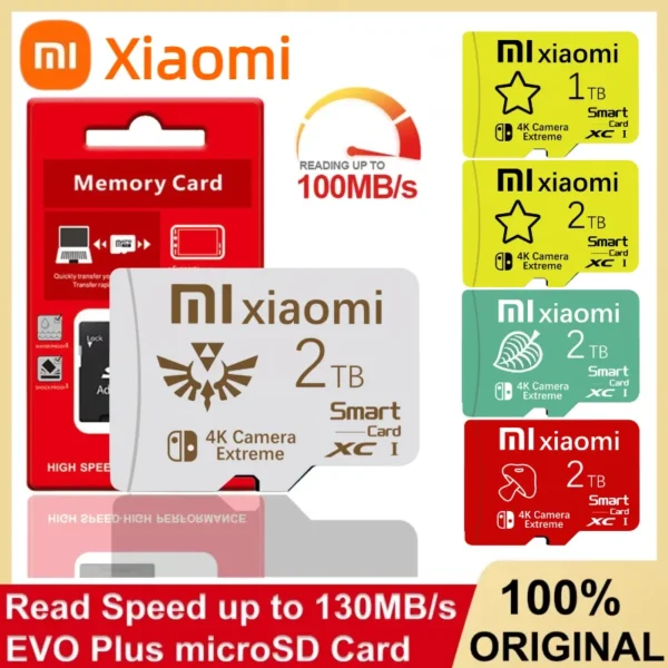 Xiaomi 2TB 1TB 256GB High Speed Memory Card 128GB 512GB 1TB Class 10 Micro TF SD Card 64GB SD Memory Card For Phone/Ps4/Switch