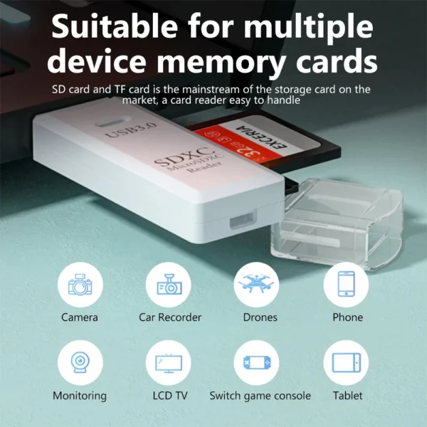 NNBILI NEW USB 3.0 2.0 To Micro SD TF Memory Card Reading Adapter High Speed 2 IN 1 Card Reader For Phone PC Laptop Accessories - Image 6