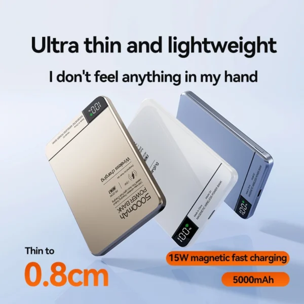 Xiaomi High Quality Alloy 10000mAh Fast Charger Power Bank With Battery Powerbank Magnetic Wireless Phone Charger For Magsafe - Image 6