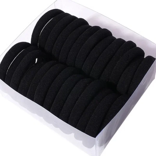 50/100Pcs Elastic Hair Accessories for Women Kids Black Rubber Band Ponytail Holder Gum for Hair Ties Ring Scrunchies Hairband - Image 5