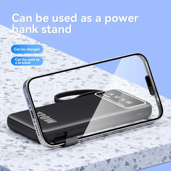 Xiaomi Powerbank 200000mah Fast Charging Large Capacity Built-in Cable Portable Powerbank Spare External Battery Power Bank New - Image 4