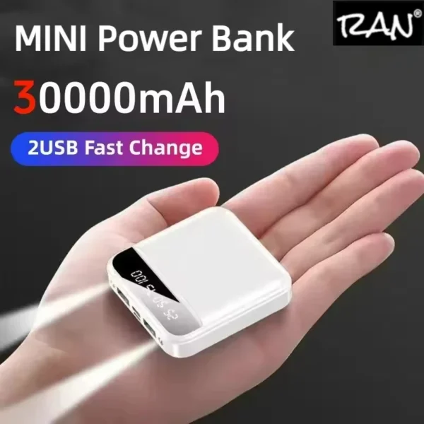 200000mAh Large-capacity Power Bank MINI Super Fast Charge Built-in Cable Portable External Battery For Iphone Samsung Xiaomi