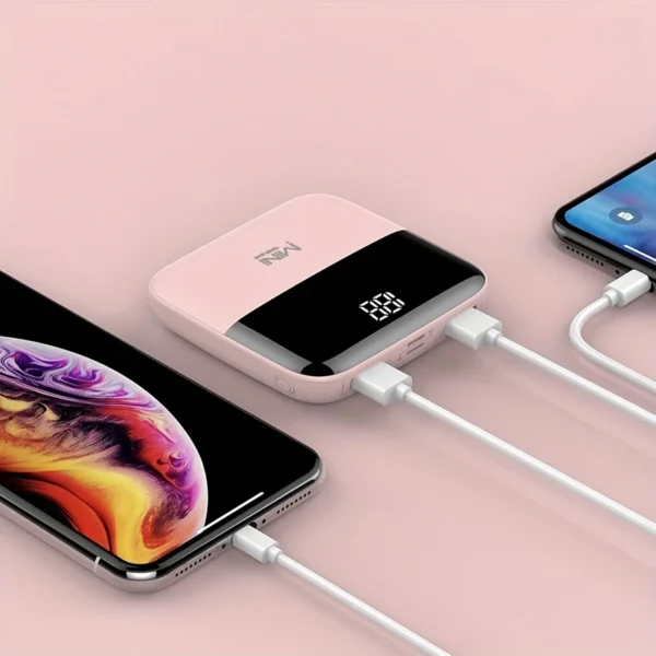 Xiaomi 20000mAh Mini Power Bank Portable Large Capacity External Battery Fast Charging with 2 Usb Port Digital Display Powerbank - Image 2