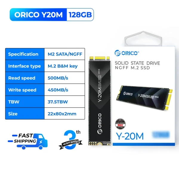 ORICO Y20M M.2 SATA SSD 1TB 2TB 4TB M.2 NGFF SSD 500MB/S M.2 2280 Ngff Sata B & M Key Solid State Hard Drive for Desktop Laptop - Image 4