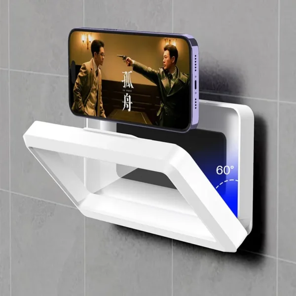 Bathroom Waterproof Phone Holder Home Wall Phone Case Stand Box Self-adhesive Touch Screen Phone Bracket Shower Sealing Storage - Image 2