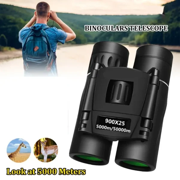 900/1000x25 HD Powerful Binoculars 9000M Long Range Folding Mini Telescope FMC Optics For Hunting Sports Outdoor Camping Travel - Image 3