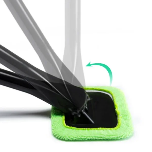 Car Window Cleaner Brush Kit Microfiber Windshield Cleaning Tool Auto Interior Glass Wash Wiper Long Handle Reusable Cloth Pad - Image 3