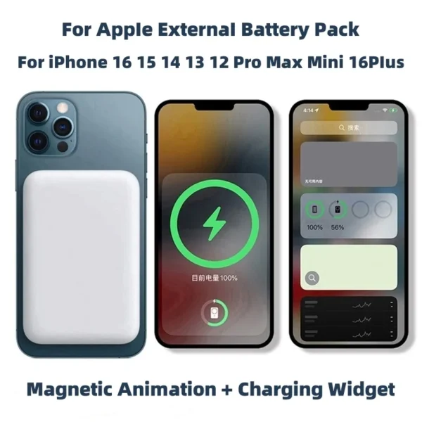 Magnetic Power Bank For Apple Original Powerbank External Auxiliary Battery Pack Wireless Fast Charger for iPhone 12 13 14 15 16 - Image 2