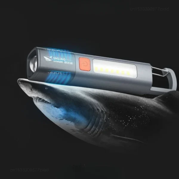 SMILING SHARK Outdoor Flashlight Strong Light Variable Focus with Floodlight Side Lights Mini Flashlight Lamp High Brightness - Image 4