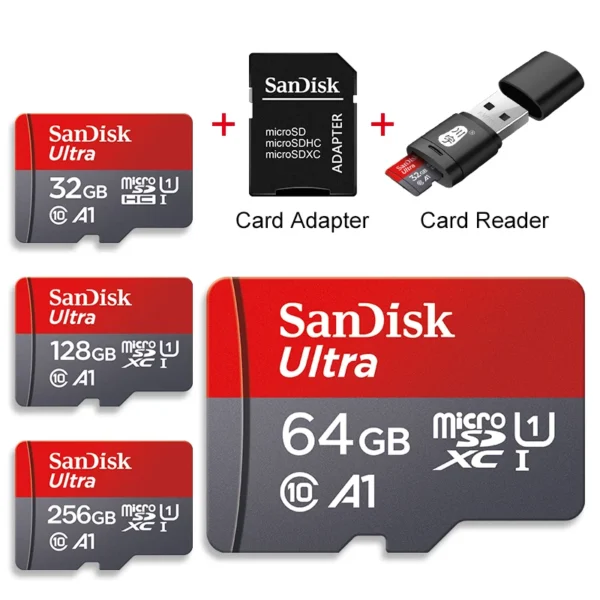 Micro SD Memory Card TF/SDCard 32GB 64GB 256GB 512GB 120M/S Class10 UHS-1 Flash Ultra 128GB Camera/Phone For Card Reader/Adapter - Image 2