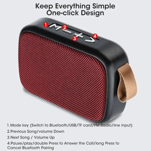 New Wireless Bluetooth Speaker Outdoor Portable Subwoofer Mini Speaker Home Cloth Card Speaker - Image 3