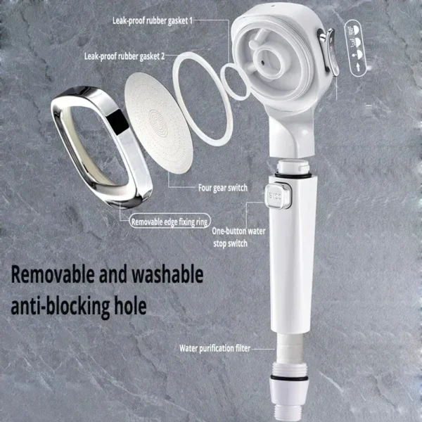 Xiaomi High Pressure Shower Head 3 Modes Adjustable Filter Shower Head Set New Smart Bathroom Shower Head Accessories Sprayer - Image 5