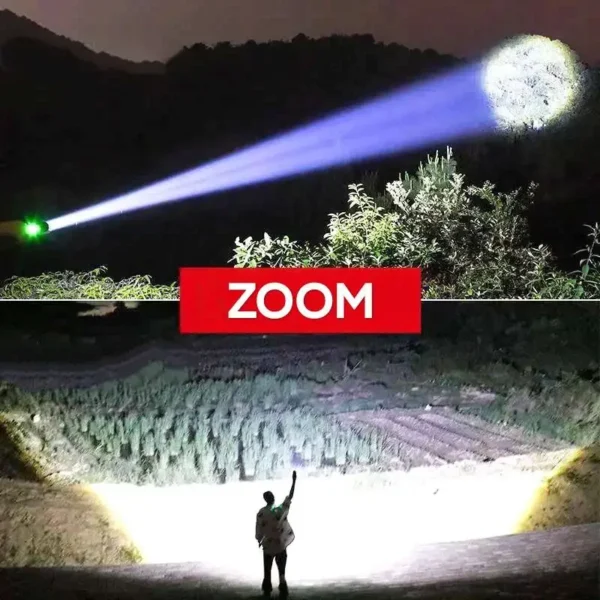High Power LED Flashlights Built-in battery USB Rechargeable Strong Hand Light Multifunctional Torch Lamp For Emergency Camping - Image 5