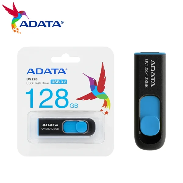 Original ADATA UV128 USB3.2 Gen 1 Flash Disk 32GB Pen Drive Memory Stick 64GB 128GB high speed 256GB for Laptop Computer