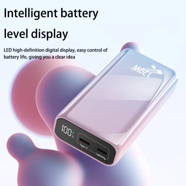 Xiaomi Power Bank Portable 200000mah Large Capacity PowerBank Built-in Wire 120W Super Fast Charging For Samsung Iphone Huawei - Image 2