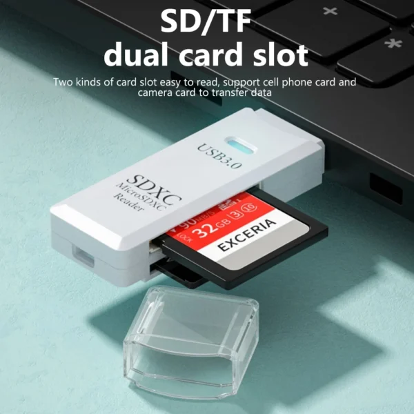NNBILI NEW USB 3.0 2.0 To Micro SD TF Memory Card Reading Adapter High Speed 2 IN 1 Card Reader For Phone PC Laptop Accessories - Image 2