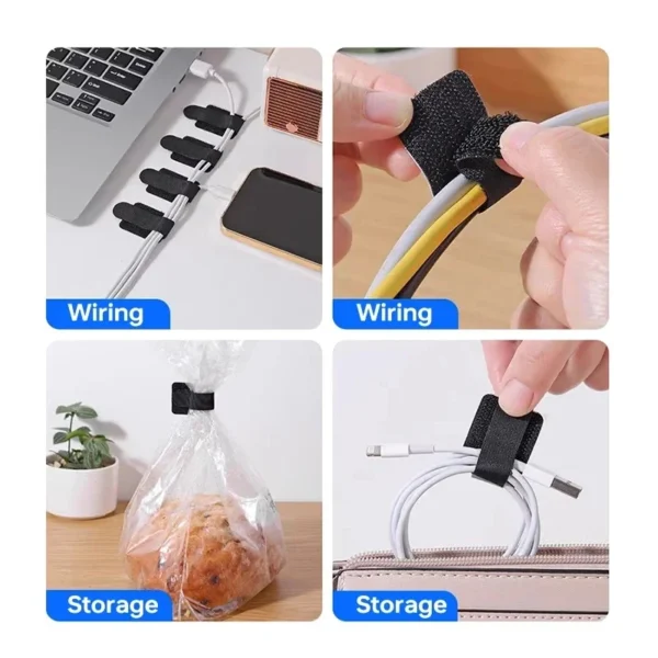 20/10/5PCS Releasable Cable Organizer Ties Mouse Earphones Wire Management Nylon Cable Ties Reusable Loop Hoop Tape Straps Tie - Image 6