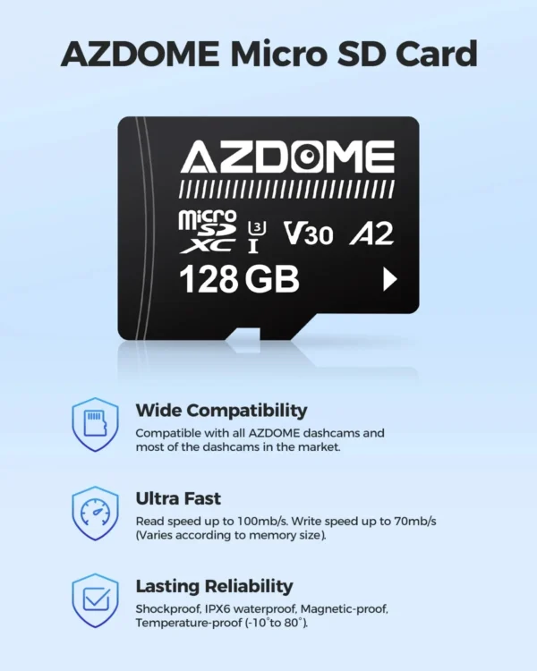 Original Flash Micro SD Card 64GB 128GB 256GB High Speed Memory Card USH-3 TF Card For LINGDU Car Dash Cam Adapters Class 10 - Image 2