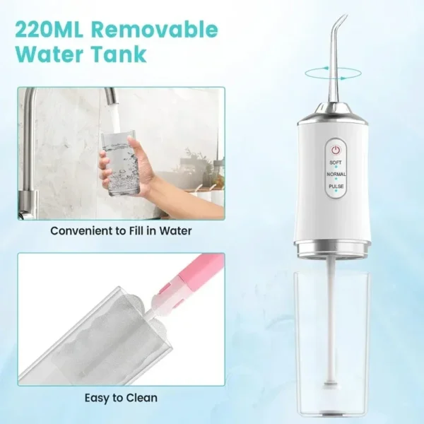 Xiaomi Mijia Smart Electric Oral Irrigator Water Flosser 4 Jets 3 Modes USB Charging Water Jet Irrigator Dental Teeth Cleaner - Image 4