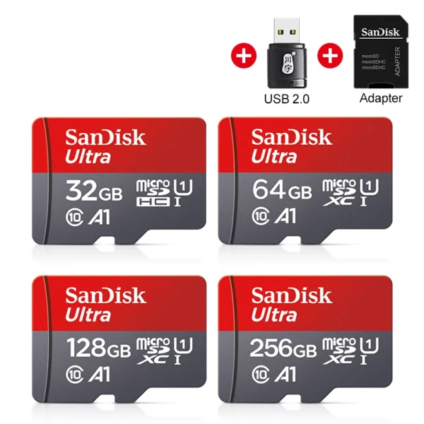 Micro SD Memory Card TF/SDCard 32GB 64GB 256GB 512GB 120M/S Class10 UHS-1 Flash Ultra 128GB Camera/Phone For Card Reader/Adapter - Image 3