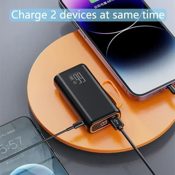 20000mah large capacity 66W USB C two-way ultra-fast charging LED power display for Huawei iPhone Xiaomi portable Powerbank - Image 6