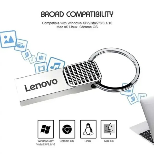 Lenovo USB 2TB 512GB USB Flash Drive Metal USB 3.0 Pen Drive Key 1TB Type C High Speed Pendrive 128gb Mini Flash Drive For Phone - Image 3