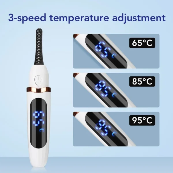 Electric Eyelash Curler Fast Heating Eyelash Curler Long Lasting Natural Eyelash Comb Professional Portable Heated Curling Brush - Image 5