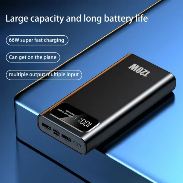 200000mAh Power Bank 120W Super Fast Charging Battery High Capacity Digital Display Power Bank For Iphone Samsung Xiaomi Huawei - Image 5