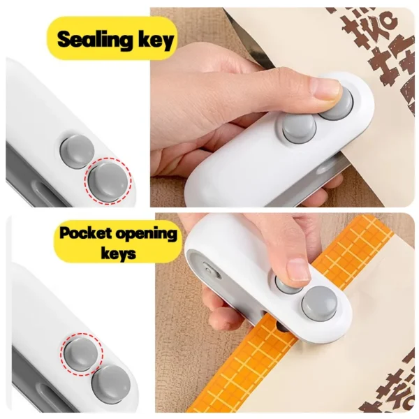 Electric Mini Heat Bag Sealing Machine Package Sealer Bags 2in1 Plastic Bag Sealing Machine Handheld Plastic Bag Heat Sealer - Image 2