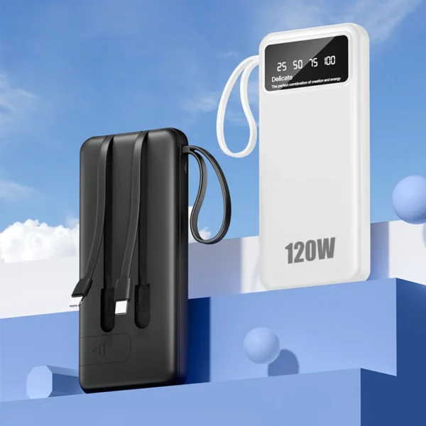 Xiaomi Powerbank 200000mah Fast Charging Large Capacity Built-in Cable Portable Powerbank Spare External Battery Power Bank New - Image 2