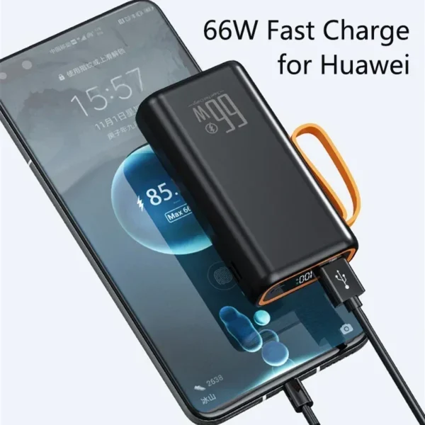 20000mah large capacity 66W USB C two-way ultra-fast charging LED power display for Huawei iPhone Xiaomi portable Powerbank - Image 4