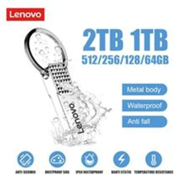 Lenovo Original 2TB Metal USB Pendrive 1TB 128GB Large Capacity Portable Flash Drive USB 3.0 High-Speed File Transfer for Phone - Image 3