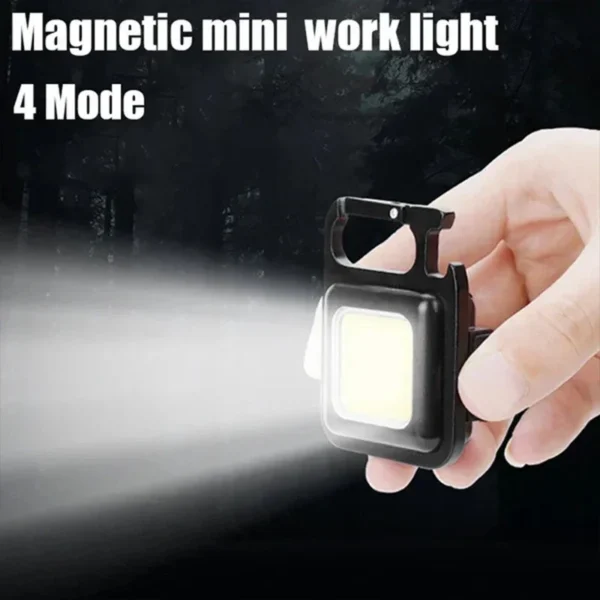 LED Working Light USB Rechargeable Mini Flashlight Portable Bright Keychain Pocket Clip Lantern Outdoor Hiking Fishing Camping - Image 6