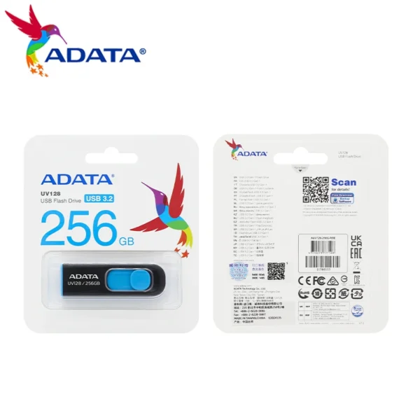 Original ADATA UV128 USB3.2 Gen 1 Flash Disk 32GB Pen Drive Memory Stick 64GB 128GB high speed 256GB for Laptop Computer - Image 5