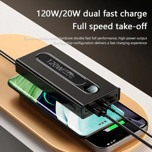 200000mAh Super Fast Charging Power Bank 120W High Capacity Digital Display Power Bank For Iphone Samsung Huawei 2025 New - Image 3