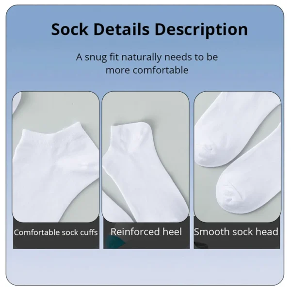 5/10 /20/30 Pairs Unisex Casual Plain Color Boat Socks Thin Breathable Comfy Anti Odor Sweat-absorbing Ankle Socks For Men Women - Image 6